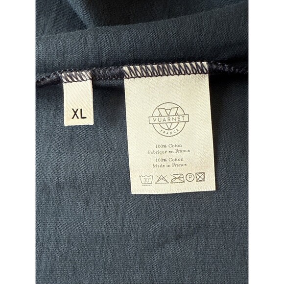 Vuarnet Outline Cotton Short Sleeve T-Shirt NEW Navy Size XL NWT - Picture 9 of 11